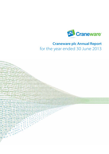 Thumbnail Craneware Annual Report fy2013