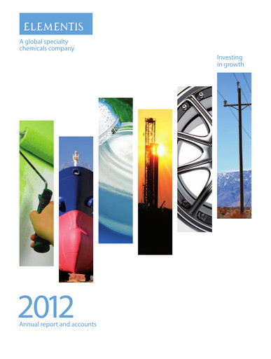 Thumbnail Elementis Annual Report 2012