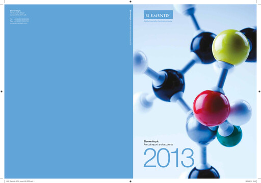 Thumbnail Elementis Annual Report 2013