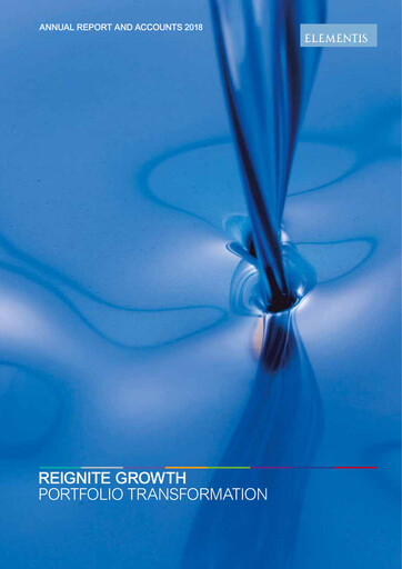 Thumbnail Elementis Annual Report 2018