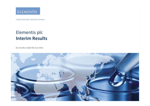 Thumbnail Elementis Half-year Report 2011-h1