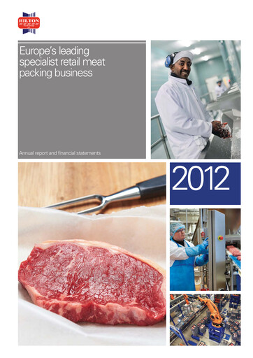 Thumbnail Hilton Food Group plc Annual Report 2012