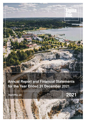Thumbnail SigmaRoc plc Annual Report 2021