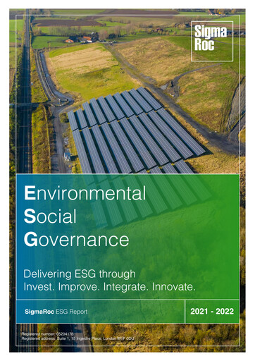 Thumbnail SigmaRoc plc ESG Report 2021-2022
