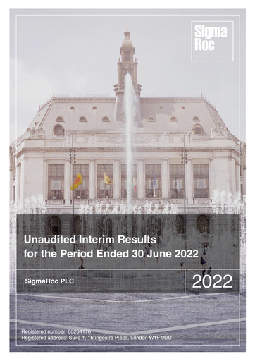 Thumbnail SigmaRoc plc Half-year Report 2022-h1