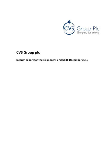 Miniature CVS Group Rapport semestriel 2017-h1