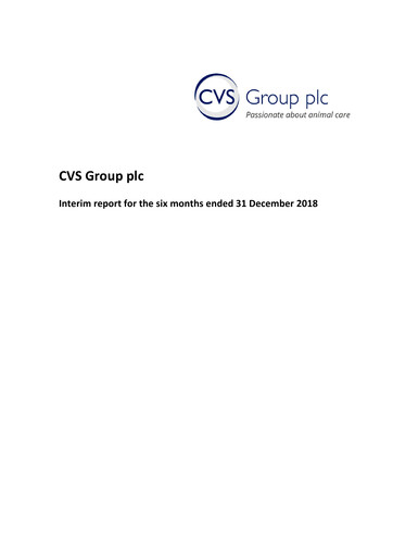 Miniature CVS Group Rapport semestriel 2019-h1