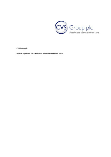 Miniature CVS Group Rapport semestriel 2021-h1