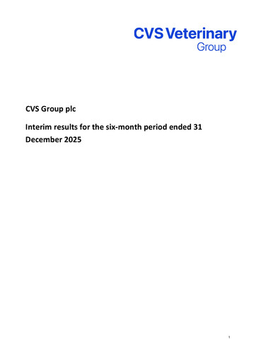 Miniature CVS Group Rapport semestriel 2026-h1