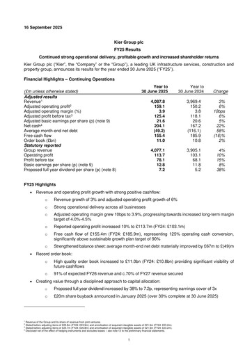 Thumbnail Kier Group Financial Report 2025