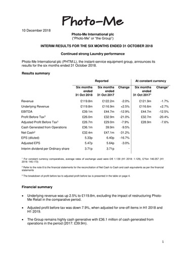 Miniature ME Group International Rapport semestriel 2018-h1