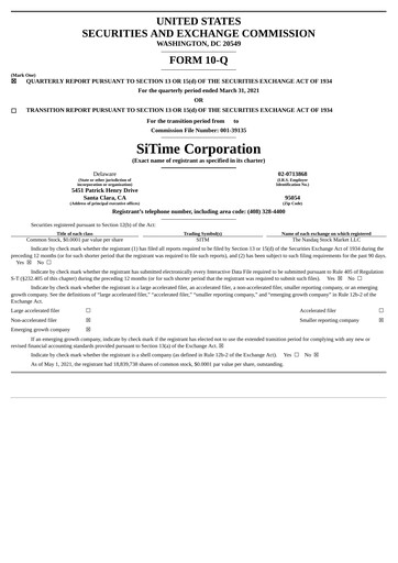 Thumbnail SiTime Quarterly Report 2021-q1