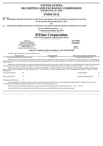 Thumbnail SiTime Quarterly Report 2022-q1