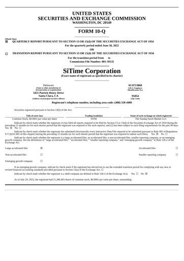 Thumbnail SiTime Quarterly Report 2022-q2