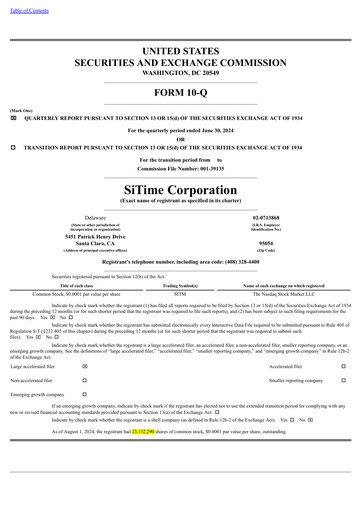 Thumbnail SiTime Quarterly Report 2024-q2