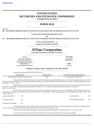 Thumbnail SiTime Quarterly Report 2024-q3