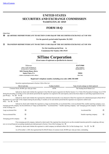 Thumbnail SiTime Quarterly Report 2025-q3