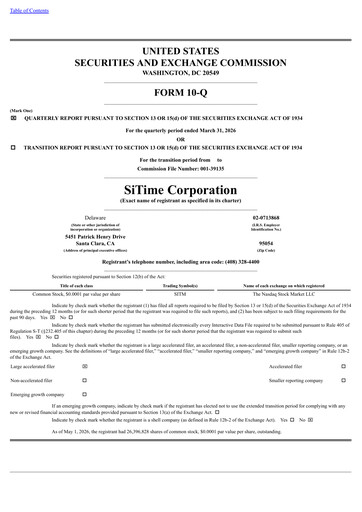 Thumbnail SiTime Quarterly Report 2026-q1