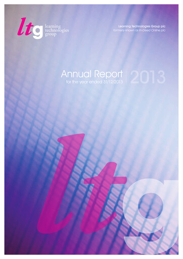 Thumbnail Learning Technologies Group Annual Report 2013