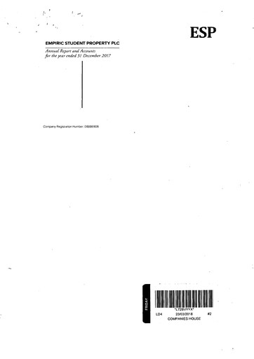 Vorschaubild Empiric Student Property Plc Jahresbericht 2017