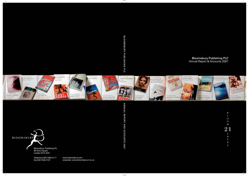 Thumbnail Bloomsbury Publishing Annual Report 2007