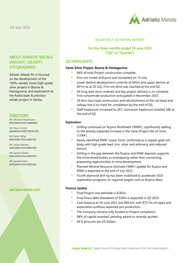 Thumbnail Adriatic Metals Quarterly Report 2023-q2