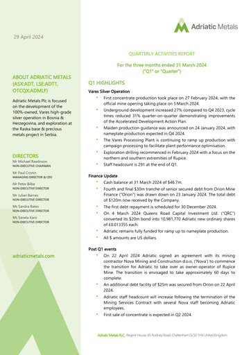 Thumbnail Adriatic Metals Quarterly Report 2024-q1