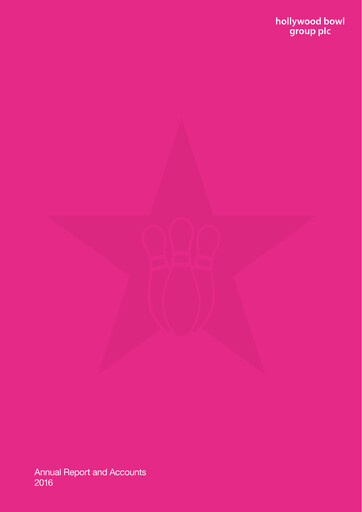 Thumbnail Hollywood Bowl Group Annual Report 2016