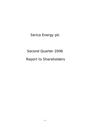 Thumbnail Serica Energy Quarterly Report 2006-q2