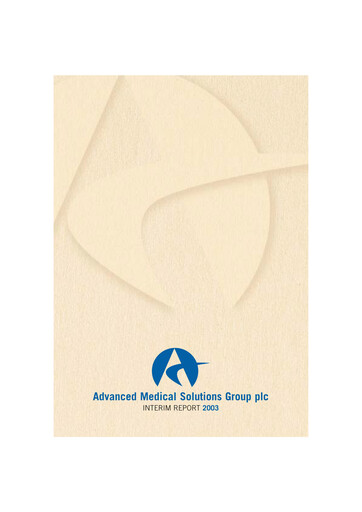 Thumbnail Advanced Medical Solutions Group Half-year Report 2003-h1