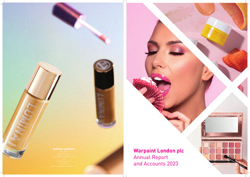 Thumbnail Warpaint London PLC Annual Report 2023
