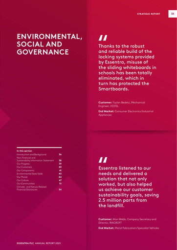 Miniature Essentra plc Rapport ESG 2025