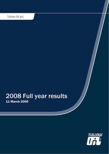 Thumbnail Tullow Oil Financial Report 2008