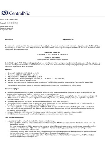 Miniature Team Internet Group Bilan financier 2018-h1