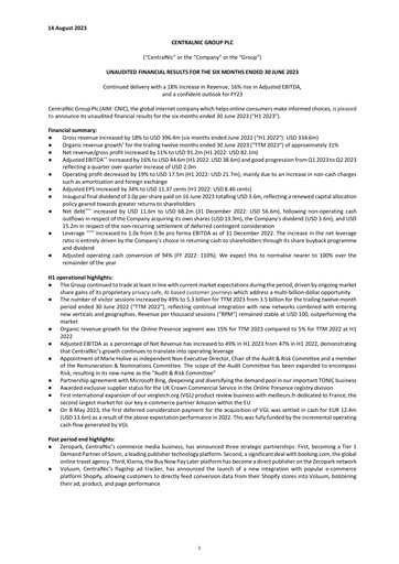 Miniature Team Internet Group Bilan financier 2023-h1