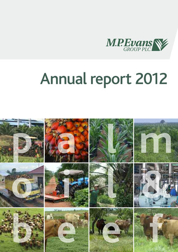 Thumbnail M.P. Evans Group PLC Annual Report 2012