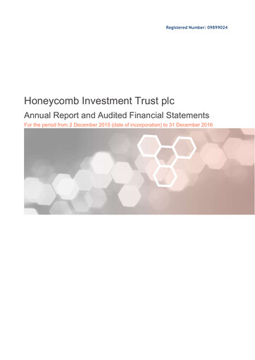 Thumbnail Pollen Street Group Annual Report 2016