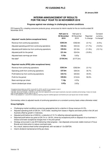 Vorschaubild PZ Cussons plc Halbjahresbericht 2019-2020-h1