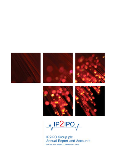 Thumbnail IP Group Annual Report 2003