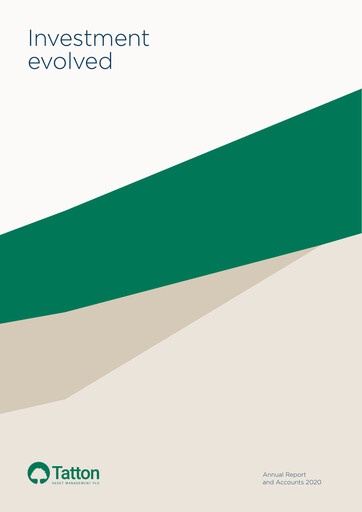 Thumbnail Tatton Asset Management Annual Report 2020