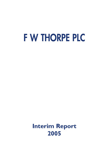 Thumbnail FW Thorpe Plc Half-year Report 2005-h1