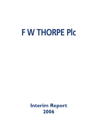 Thumbnail FW Thorpe Plc Half-year Report 2006-h1