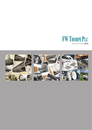 Thumbnail FW Thorpe Plc Half-year Report 2012-h1