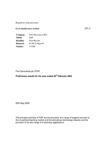 Thumbnail FD Technologies Annual Report 2005