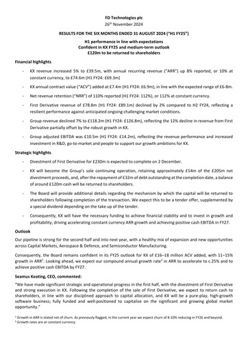 Thumbnail FD Technologies Half-year Report 2025-h1