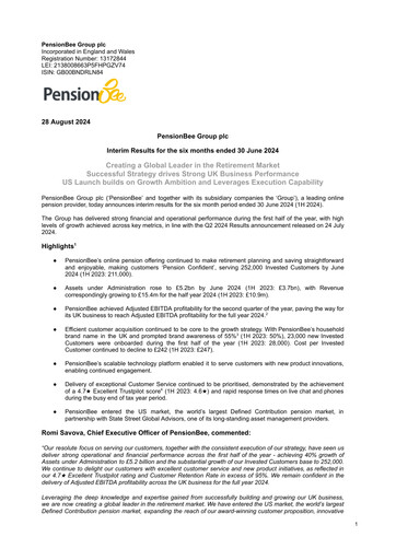 Miniature PensionBee Group Rapport semestriel 2024-h1