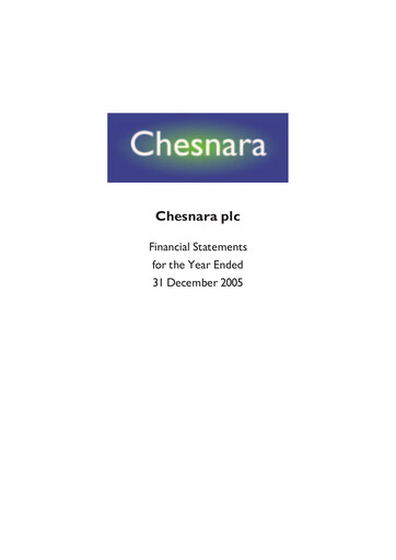 Thumbnail Chesnara plc Annual Report 2005