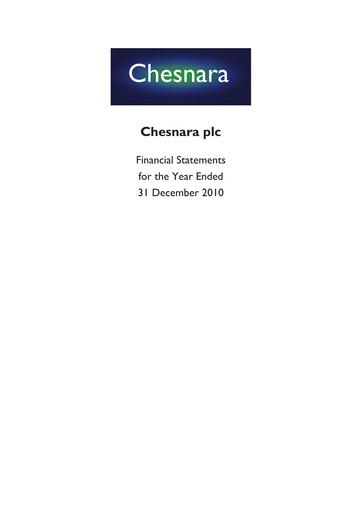 Thumbnail Chesnara plc Annual Report 2010