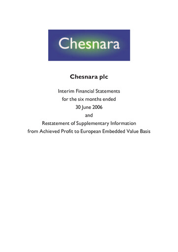 Vorschaubild Chesnara plc Halbjahresbericht 2006-h1