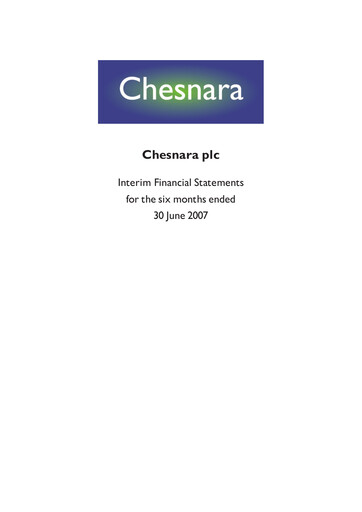 Vorschaubild Chesnara plc Halbjahresbericht 2007-h1